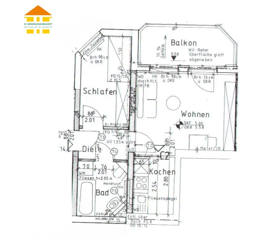 2 room apartment with 41 m² in Chemnitz – Photo 12