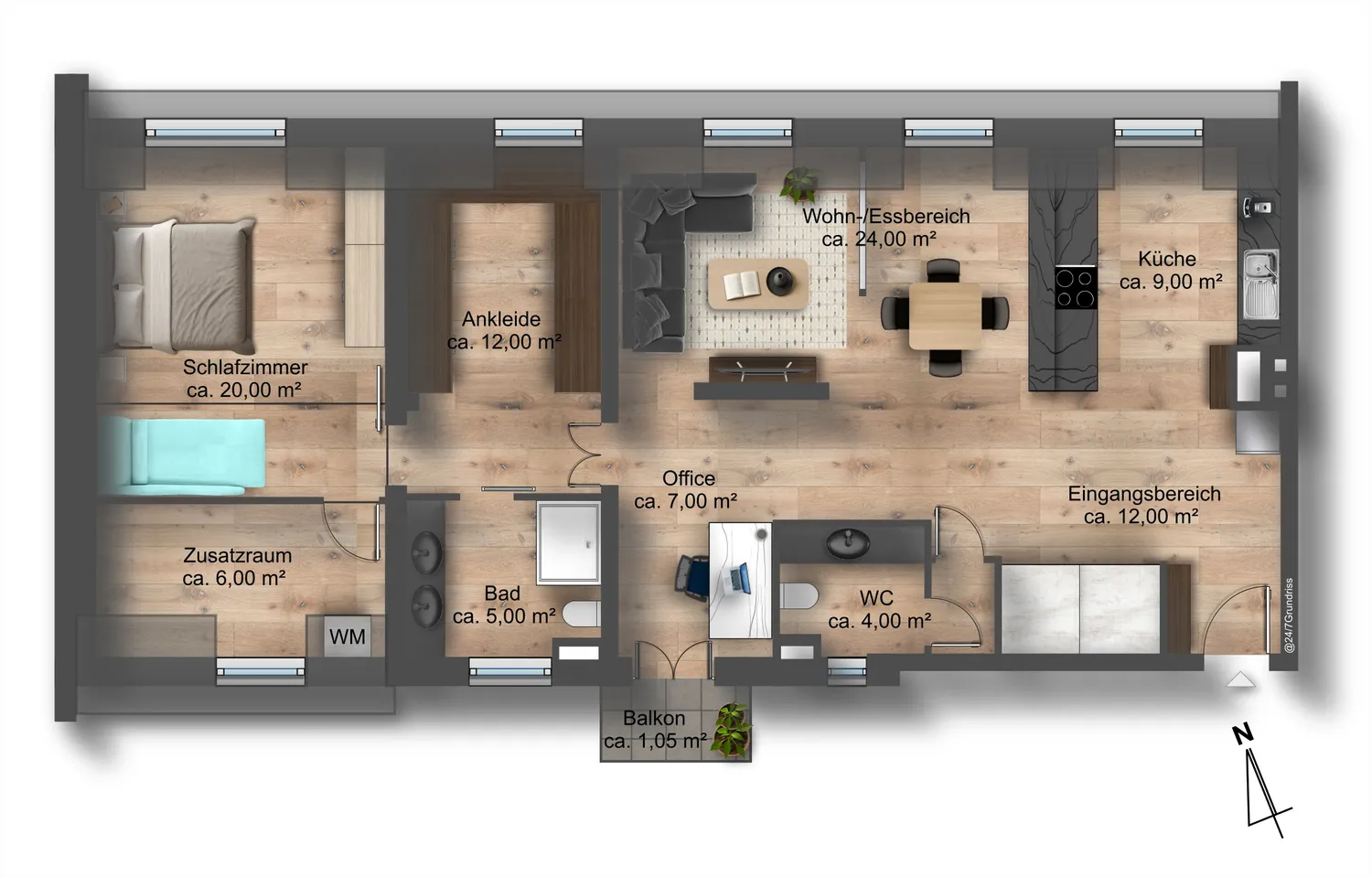 3 Zimmer Wohnung mit 101 m² in München – Bild 7