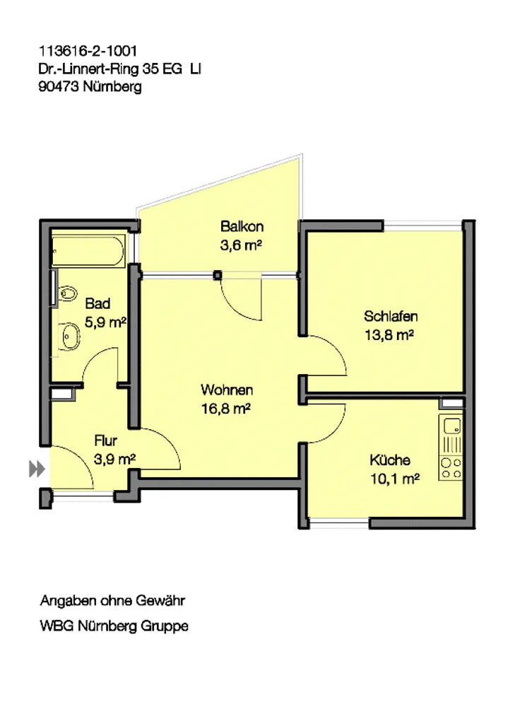 2 Zimmer Wohnung mit 53 m² in Nürnberg – Bild 5