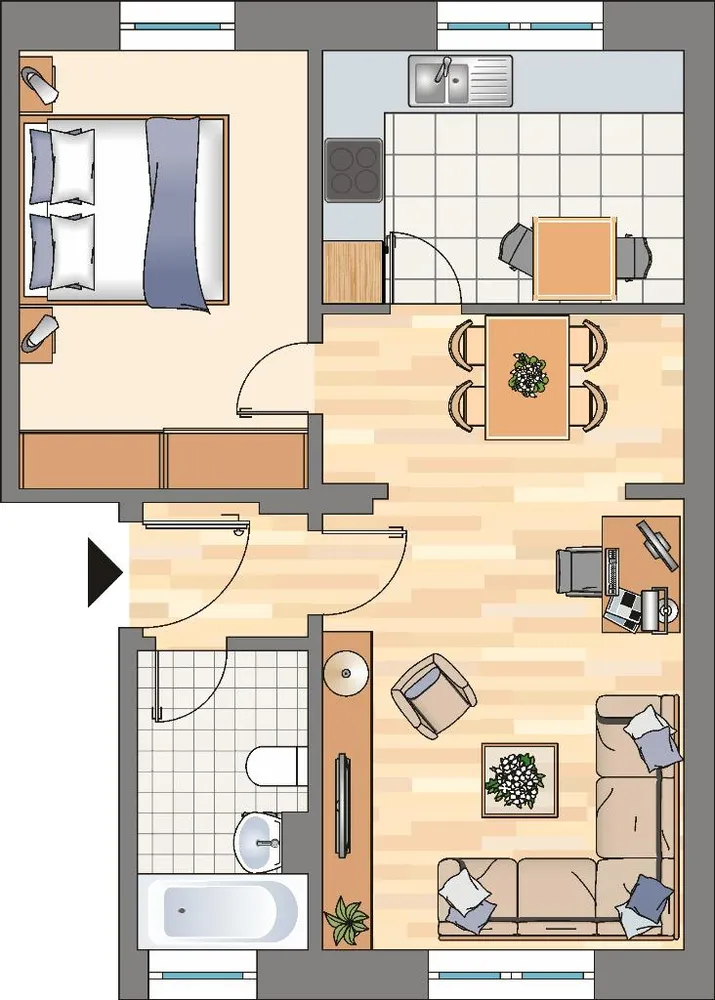 2 Zimmer Wohnung mit 34 m² in Dortmund – Bild 2