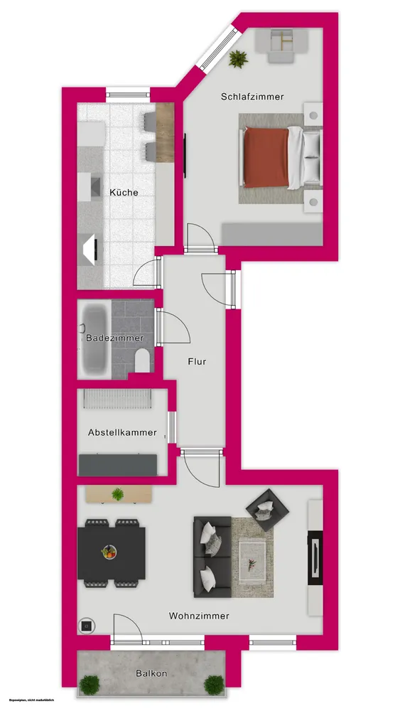 2 room apartment with 65 m² in Erfurt – Photo 2