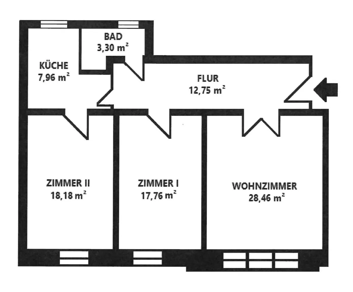3 Zimmer Wohnung mit 88 m² in Wiesbaden – Bild 3