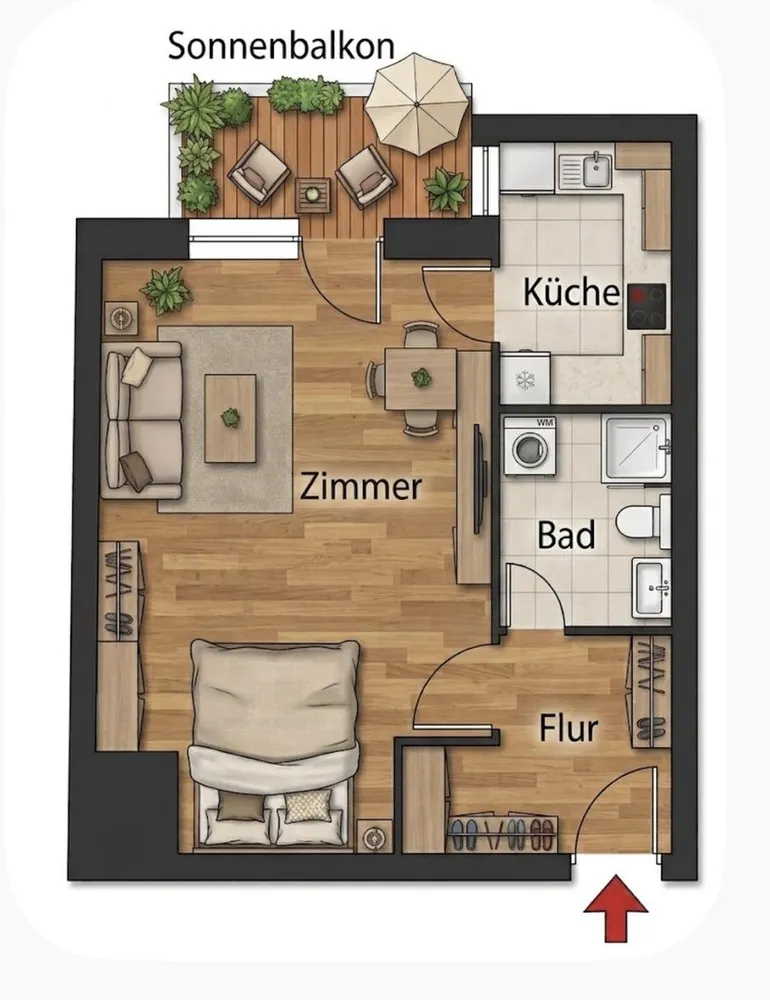 1 Zimmer Wohnung mit 37 m² in Berlin – Bild 2