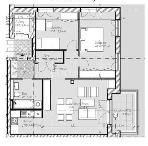3 Zimmer Wohnung mit 86 m² in Frankfurt am Main – Bild 12