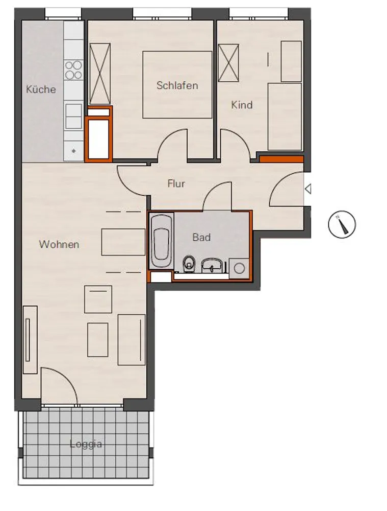 3 Zimmer Wohnung mit 73 m² in Nürnberg – Bild 6