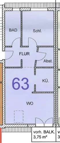 2 Zimmer Wohnung mit 56 m² in Dresden – Bild 2