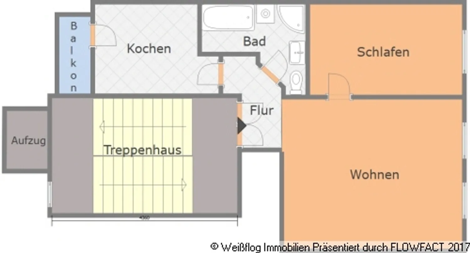 2 Zimmer Wohnung mit 55 m² in Riesa – Bild 2