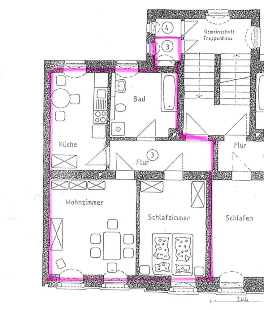 2 Zimmer Wohnung mit 64 m² in Meißen – Bild 2