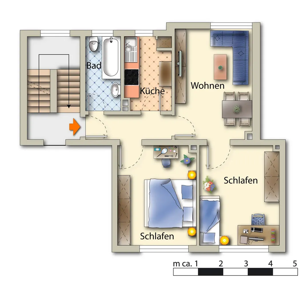 4 Zimmer Wohnung mit 57 m² in Essen – Bild 4
