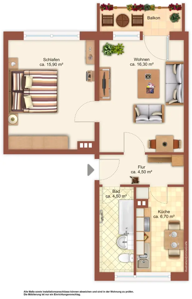 2 Zimmer Wohnung mit 48 m² in Löbau – Bild 4