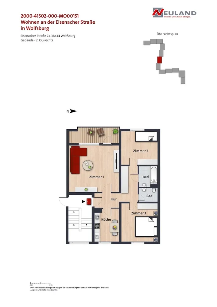 3 Zimmer Wohnung mit 71 m² in Wolfsburg – Bild 7