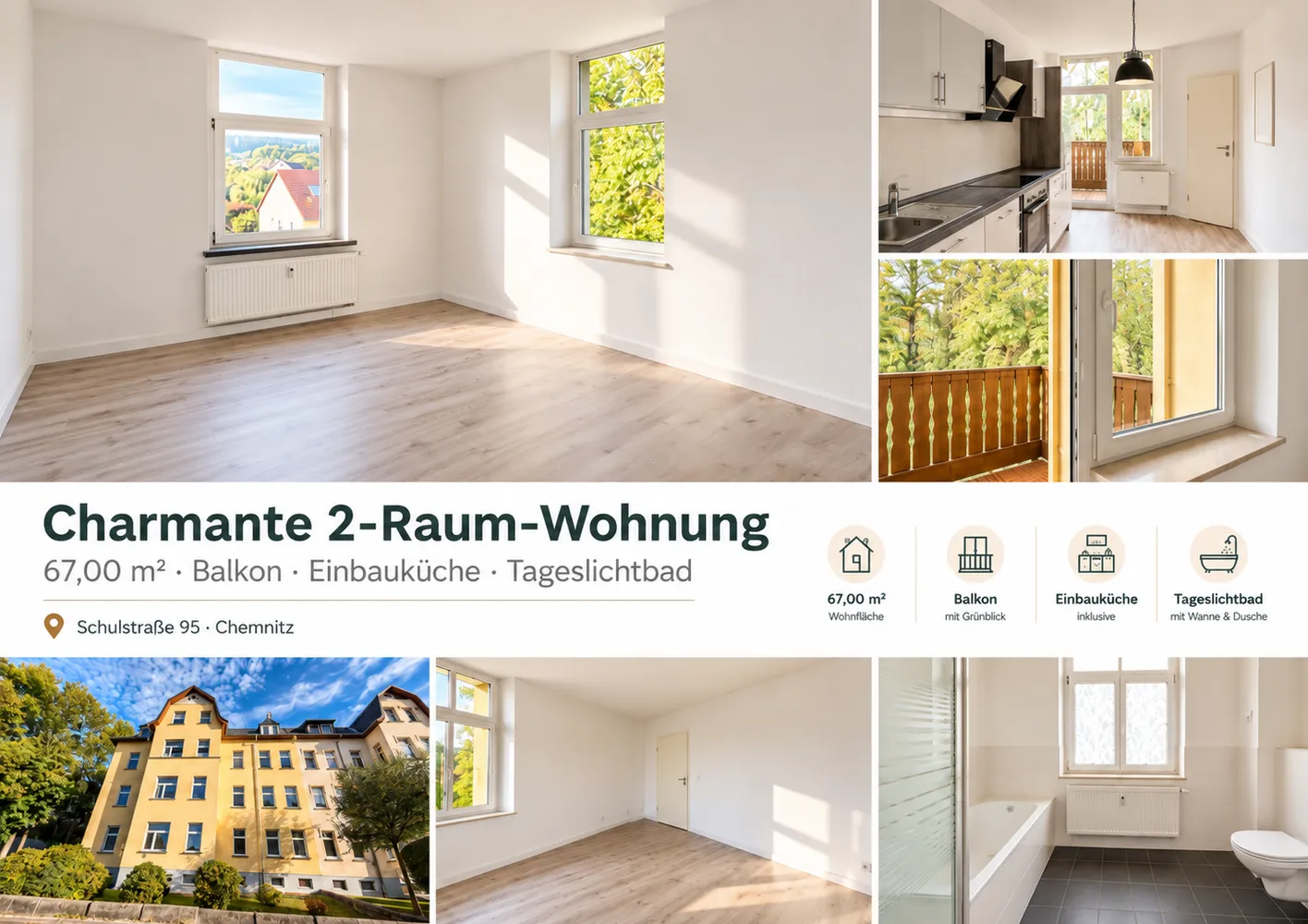 2 room apartment with 67 m² in Chemnitz – Photo 1