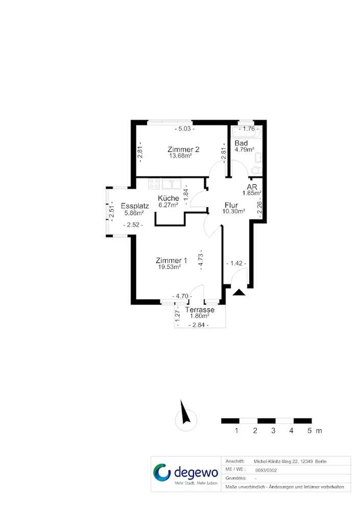 2 room apartment with 64 m² in Berlin – Photo 2