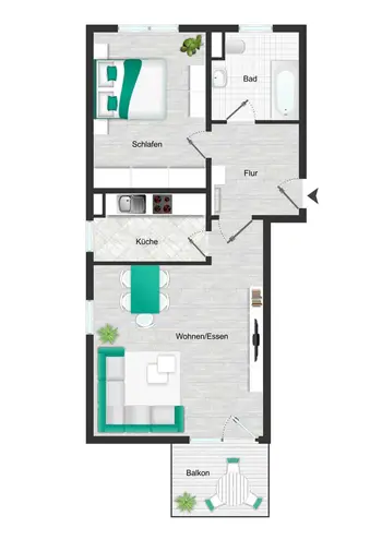 2 Zimmer Wohnung mit 55 m² in Gießen – Bild 9