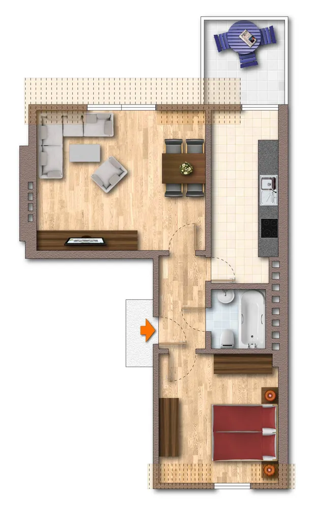 2 Zimmer Wohnung mit 54 m² in Duisburg – Bild 8