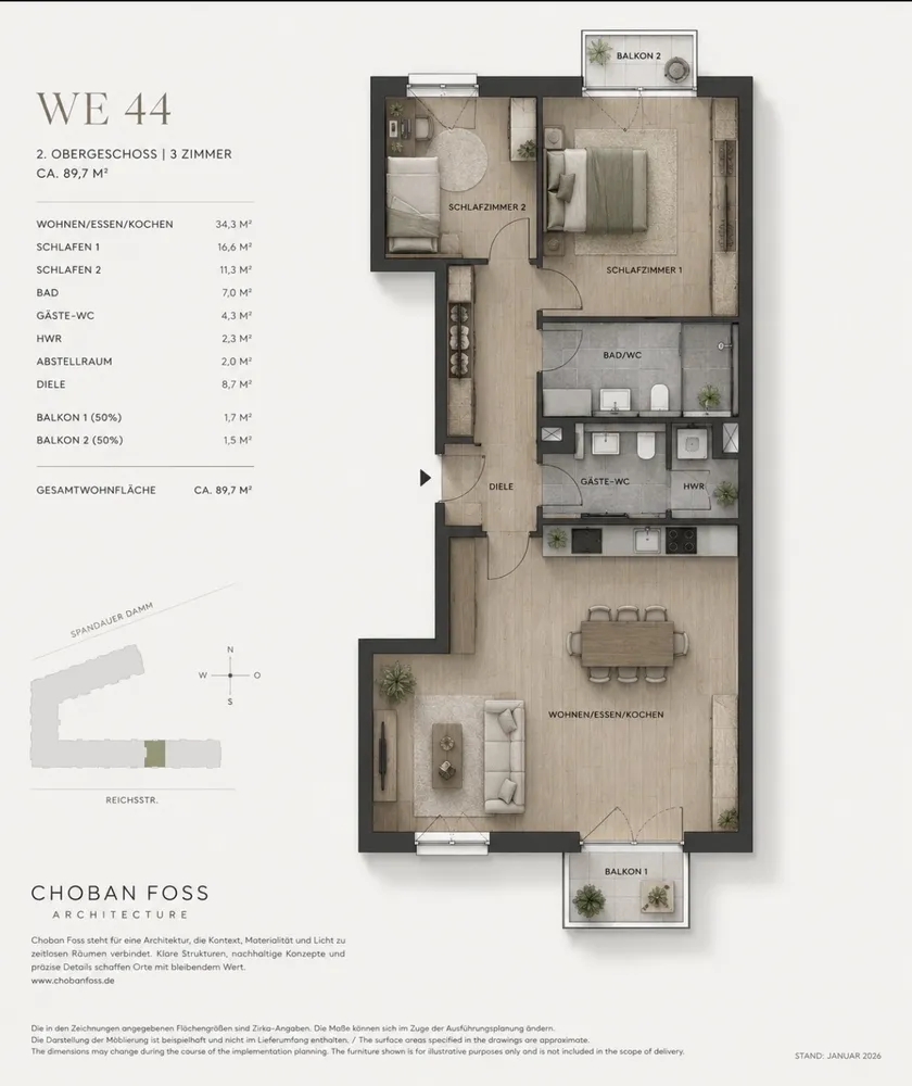 3 Zimmer Wohnung mit 90 m² in Berlin – Bild 9