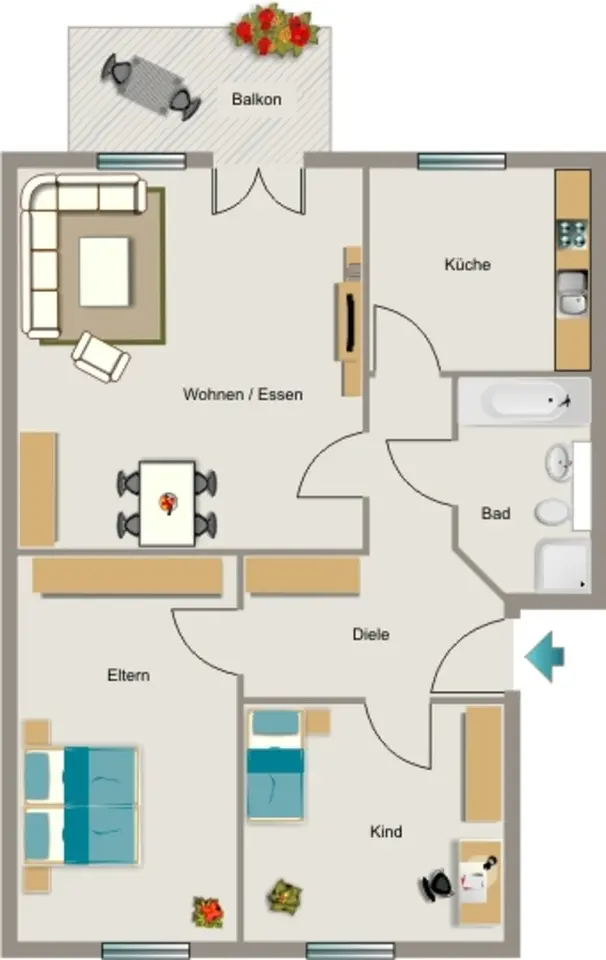 4 Zimmer Wohnung mit 81 m² in Duisburg – Bild 5
