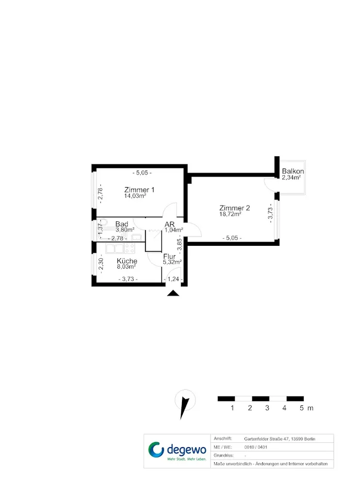 2 Zimmer Wohnung mit 53 m² in Berlin – Bild 5
