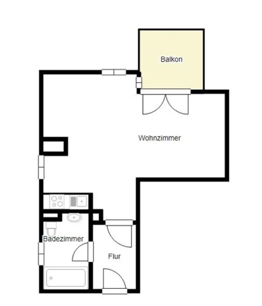 1 Zimmer Wohnung mit 39 m² in Nürnberg – Bild 3