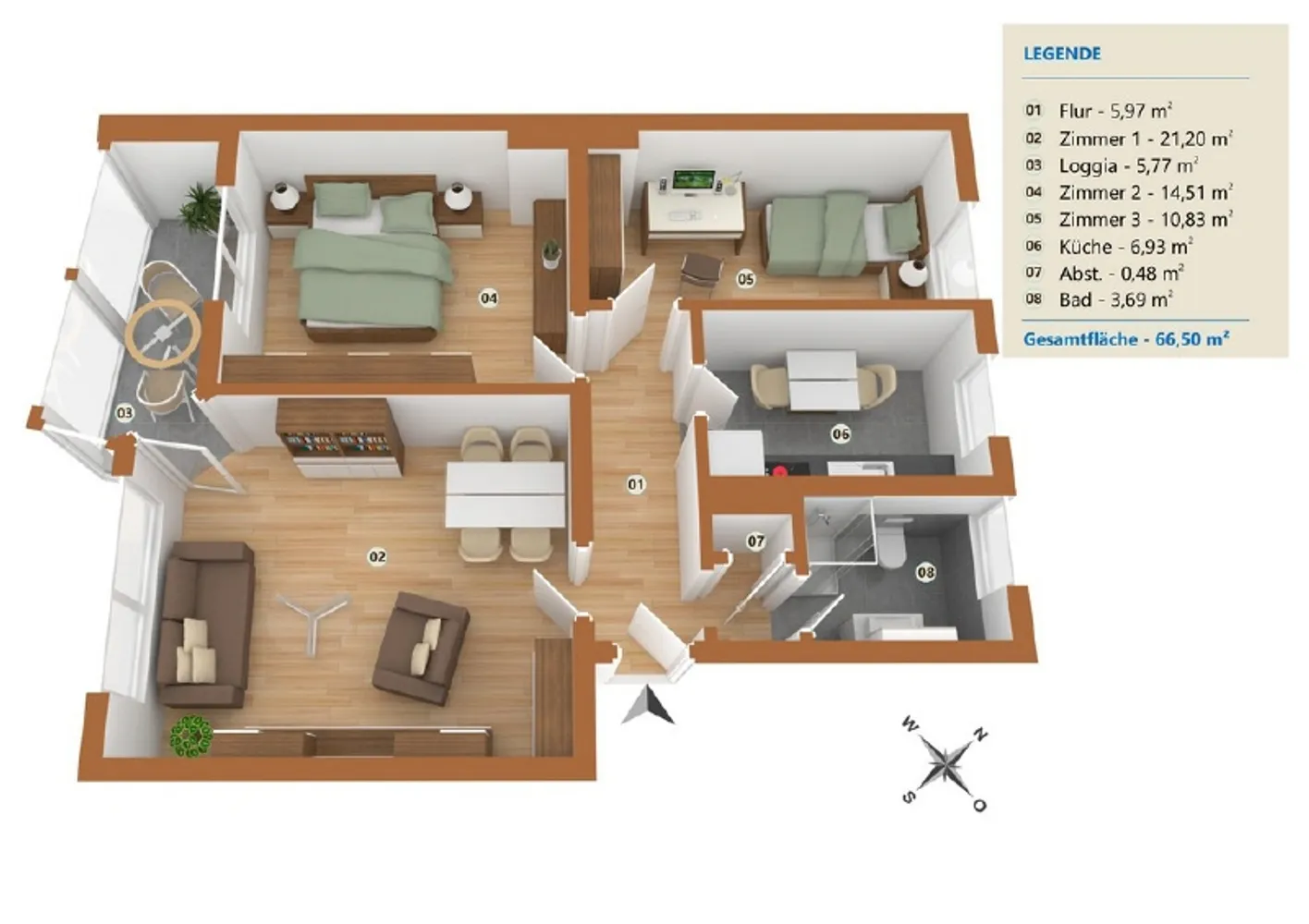 3 Zimmer Wohnung mit 67 m² in Minden – Bild 9