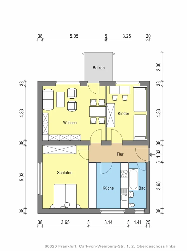 3 Zimmer Wohnung mit 77 m² in Frankfurt am Main – Bild 5