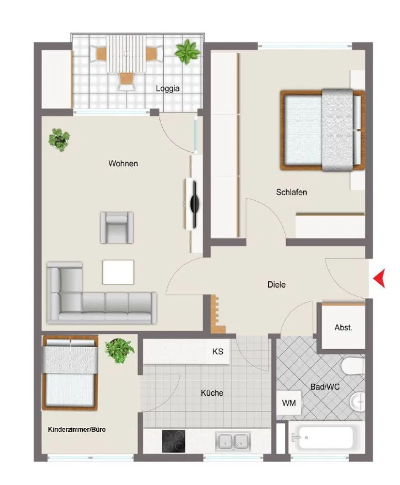 3 Zimmer Wohnung mit 60 m² in Landshut – Bild 6