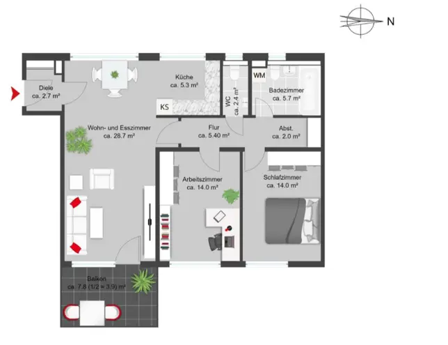 3 Zimmer Wohnung mit 84 m² in München – Bild 11