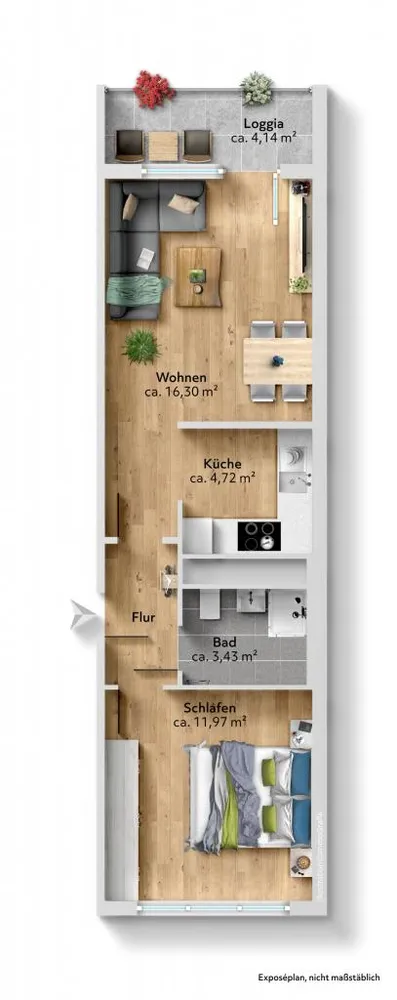 2 Zimmer Wohnung mit 42 m² in Chemnitz – Bild 4