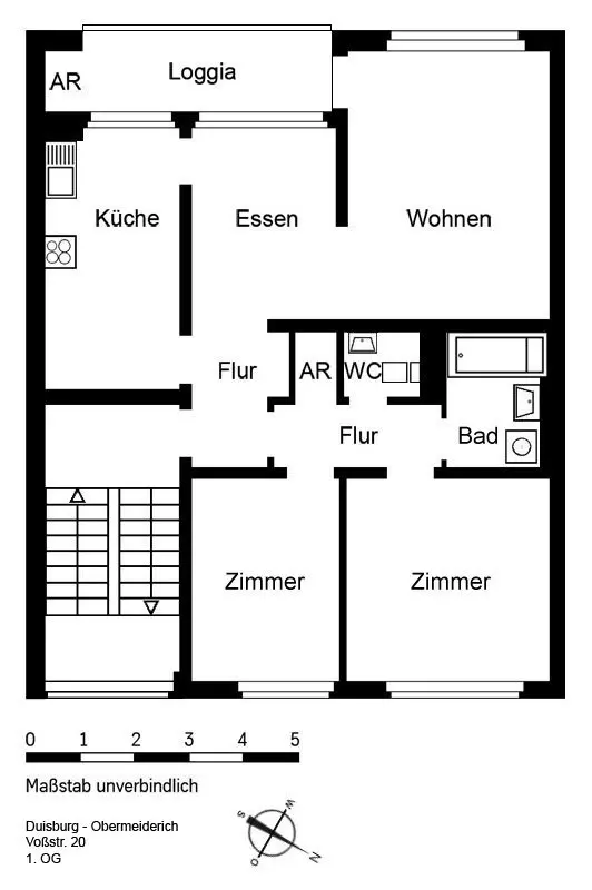 3 Zimmer Wohnung mit 82 m² in Duisburg – Bild 2