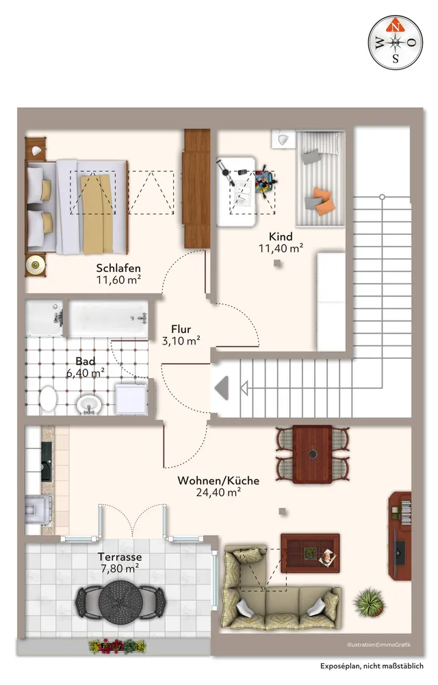 3 room apartment with 65 m² in Magdeburg – Photo 4