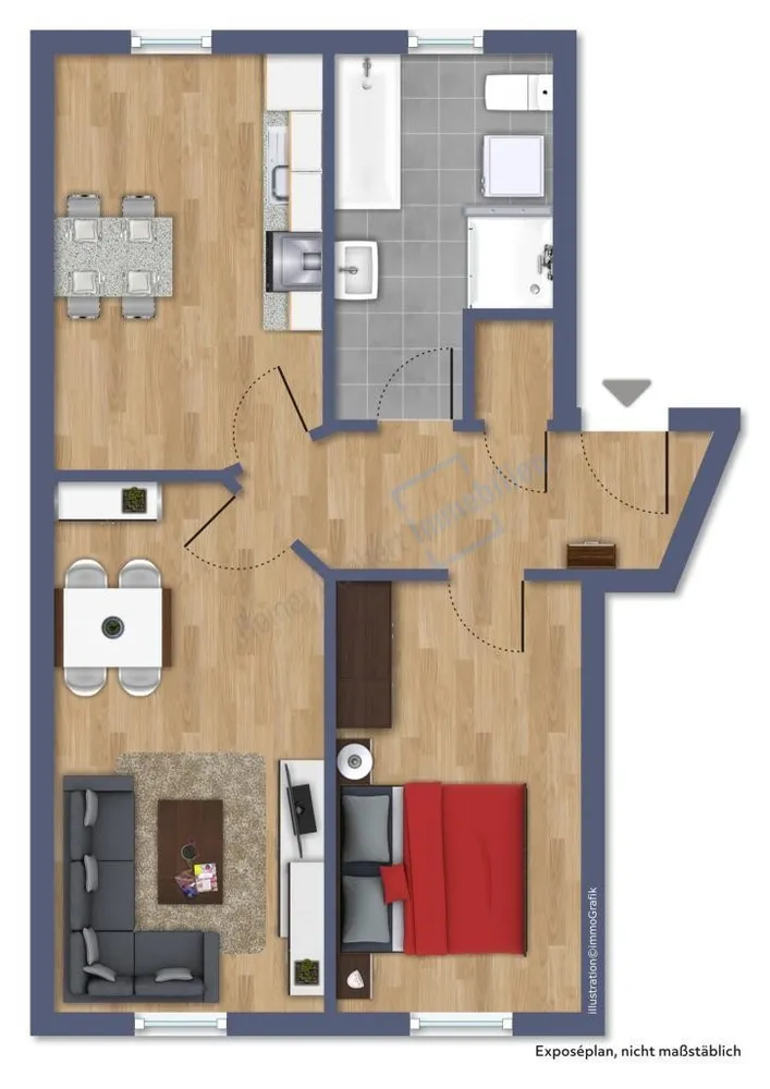 2 room apartment with 54 m² in Darmstadt – Photo 6