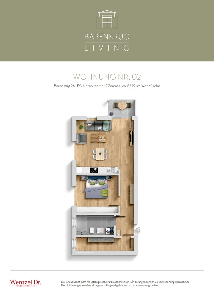 2 Zimmer Wohnung mit 62 m² in Hamburg – Bild 6
