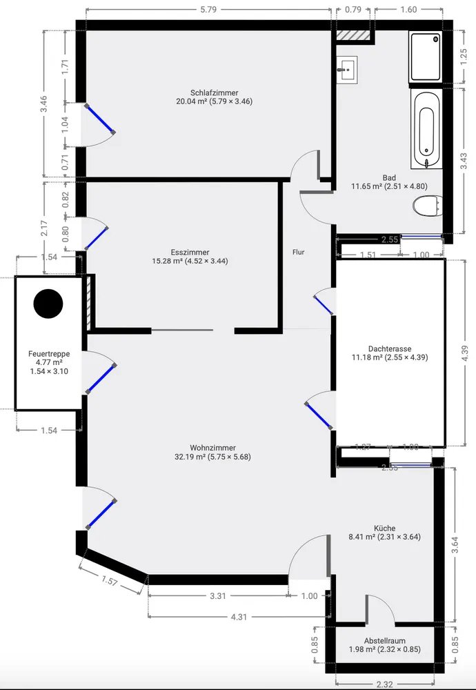 3 room apartment with 98 m² in Frankfurt am Main – Photo 3