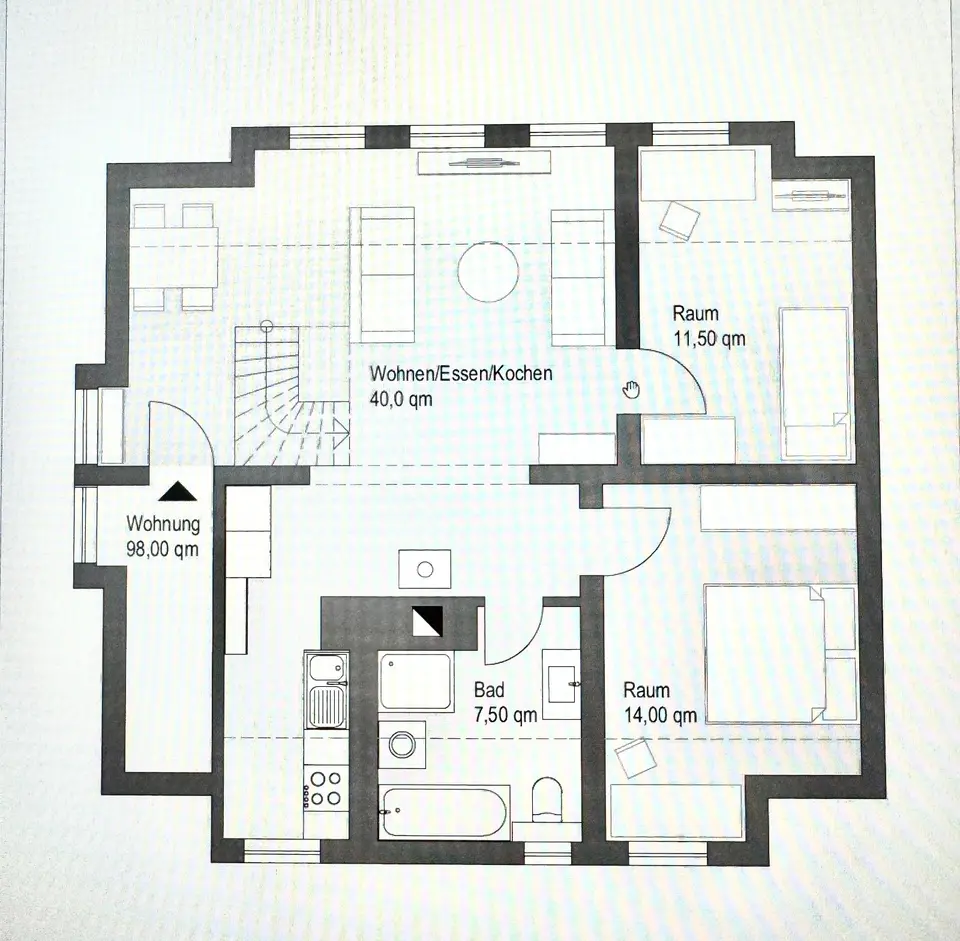 3 Zimmer Wohnung mit 100 m² in Erfurt – Bild 2