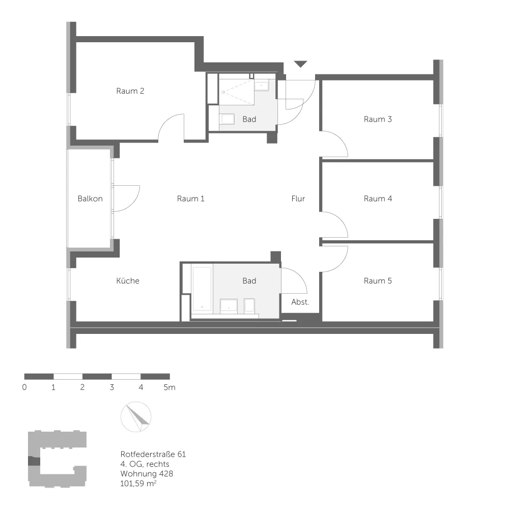 5 room apartment with 102 m² in Berlin – Photo 3