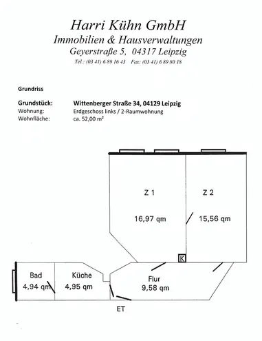 2 Zimmer Wohnung mit 52 m² in Leipzig – Bild 11