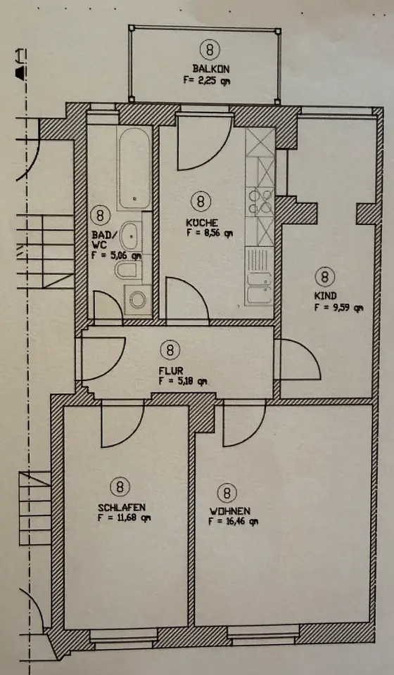 3 Zimmer Wohnung mit 59 m² in Dresden – Bild 5