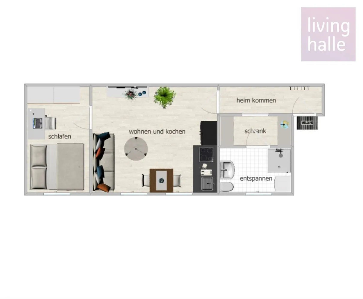 2 Zimmer Wohnung mit 41 m² in Halle (Saale) – Bild 11