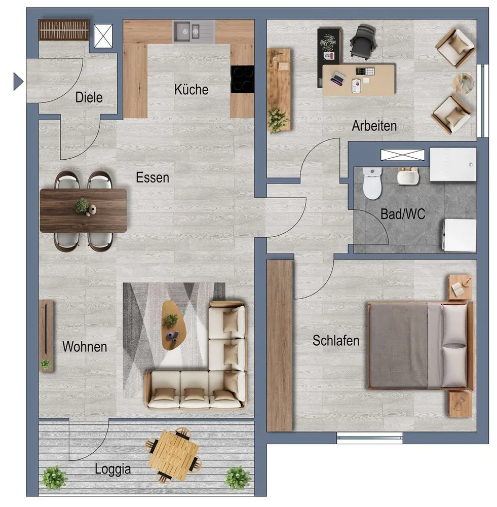 3 Zimmer Wohnung mit 54 m² in Freiburg im Breisgau – Bild 2