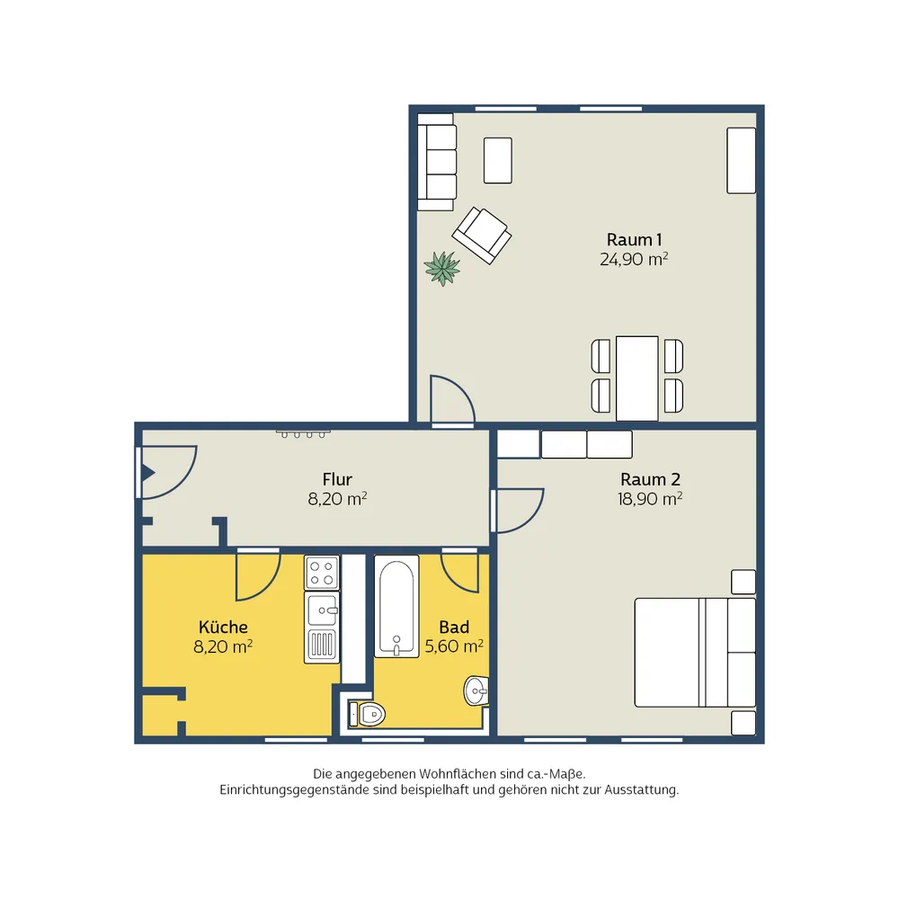 2 Zimmer Wohnung mit 66 m² in Leipzig – Bild 2