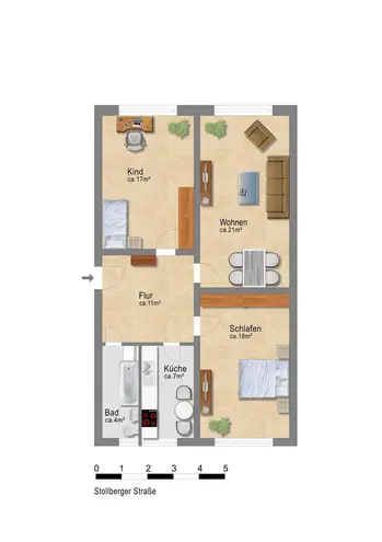 3 Zimmer Wohnung mit 80 m² in Leipzig – Bild 9