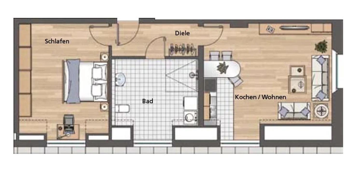 2 Zimmer Wohnung mit 67 m² in Hameln – Bild 2