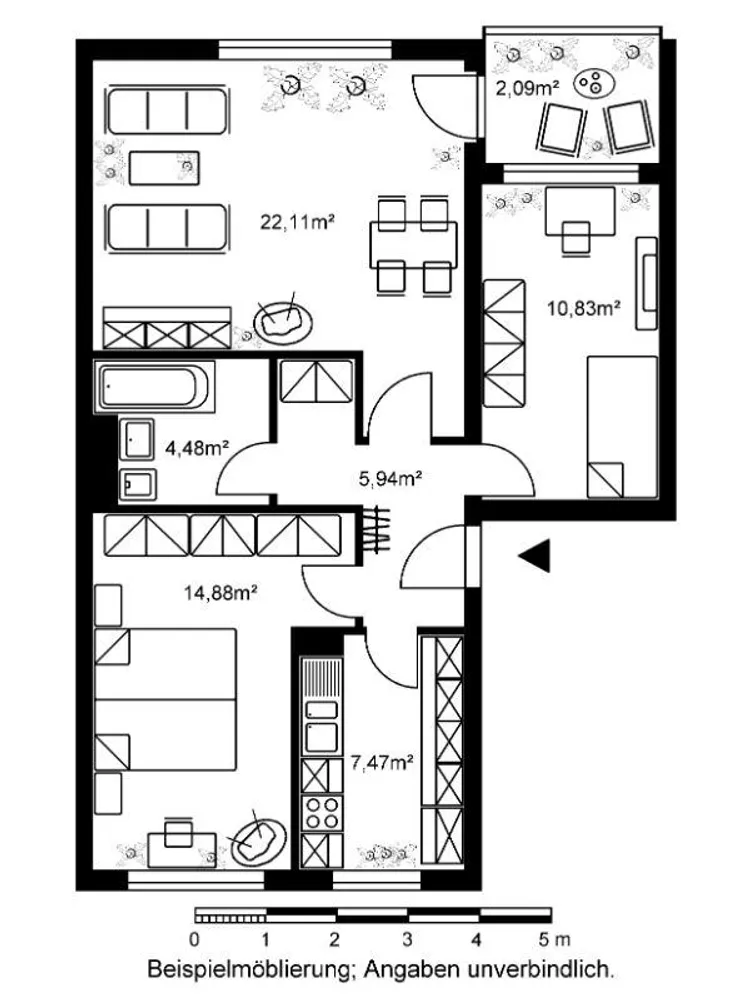 3 room apartment with 68 m² in Wiesbaden – Photo 7