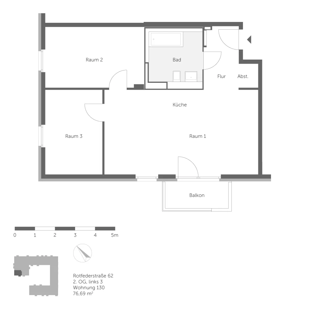 3 Zimmer Wohnung mit 77 m² in Berlin – Bild 7