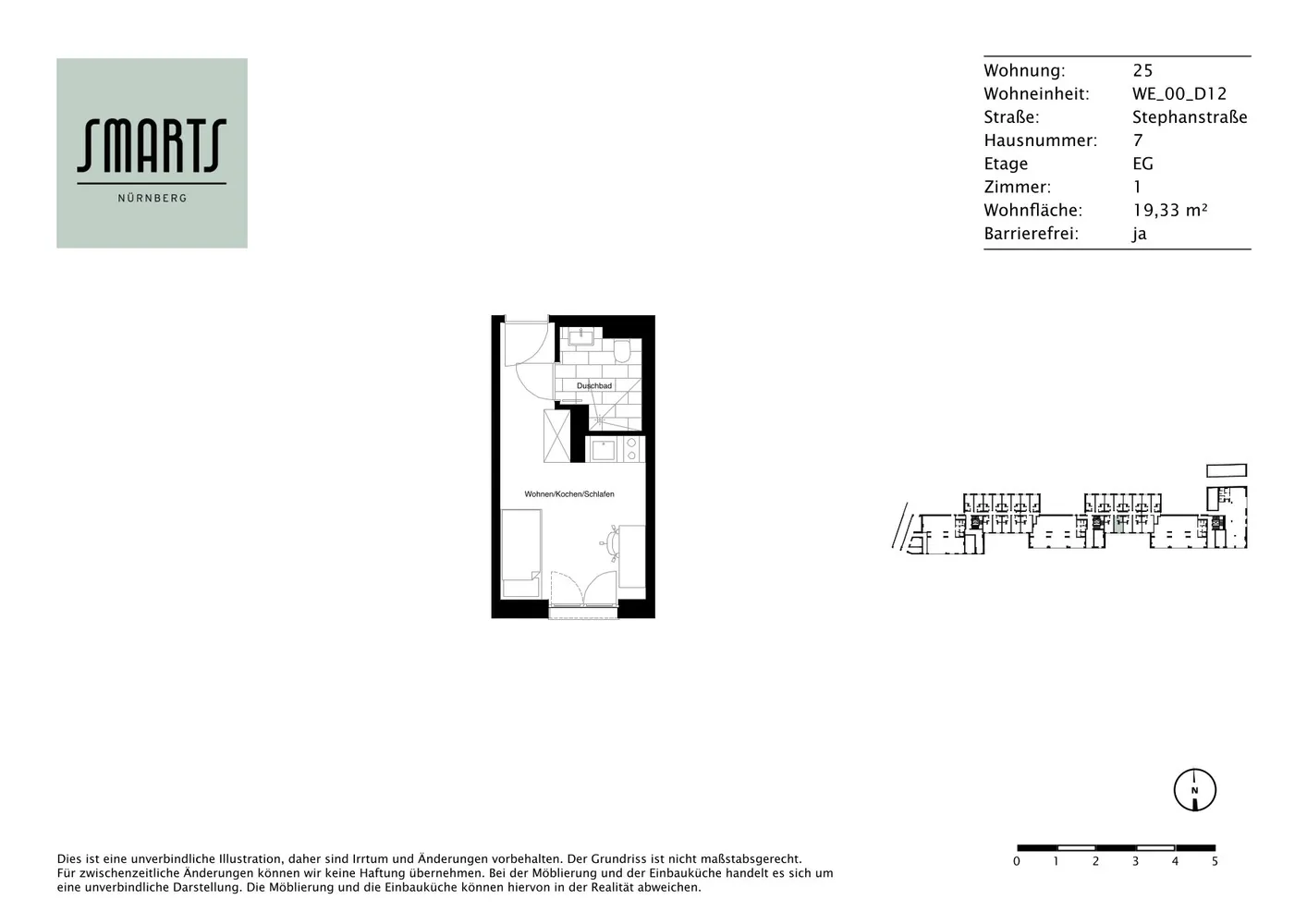 1 Zimmer Wohnung mit 19 m² in Nürnberg – Bild 9