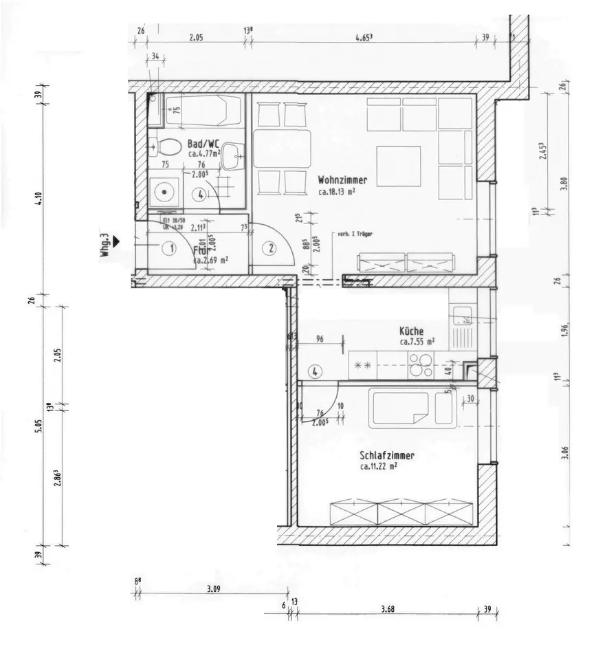 2 room apartment with 43 m² in Chemnitz – Photo 8
