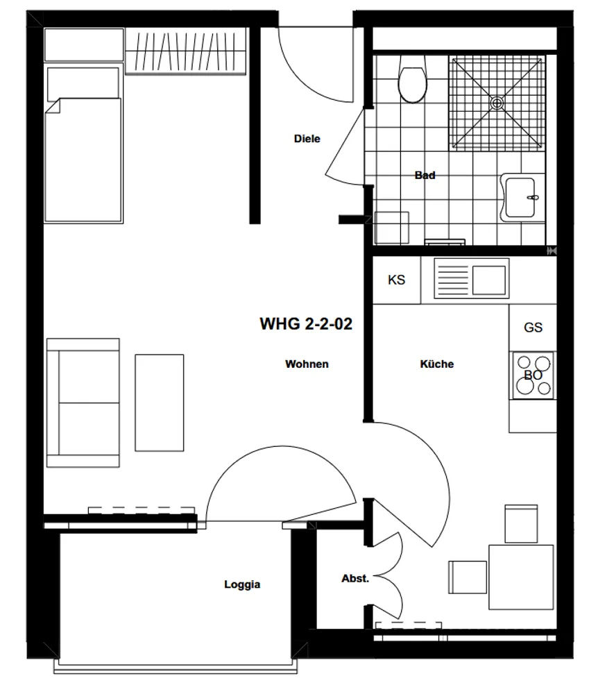 1 Zimmer Wohnung mit 42 m² in Freiburg im Breisgau – Bild 3