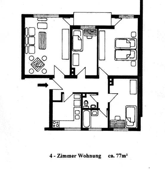 4 Zimmer Wohnung mit 77 m² in Kassel – Bild 3