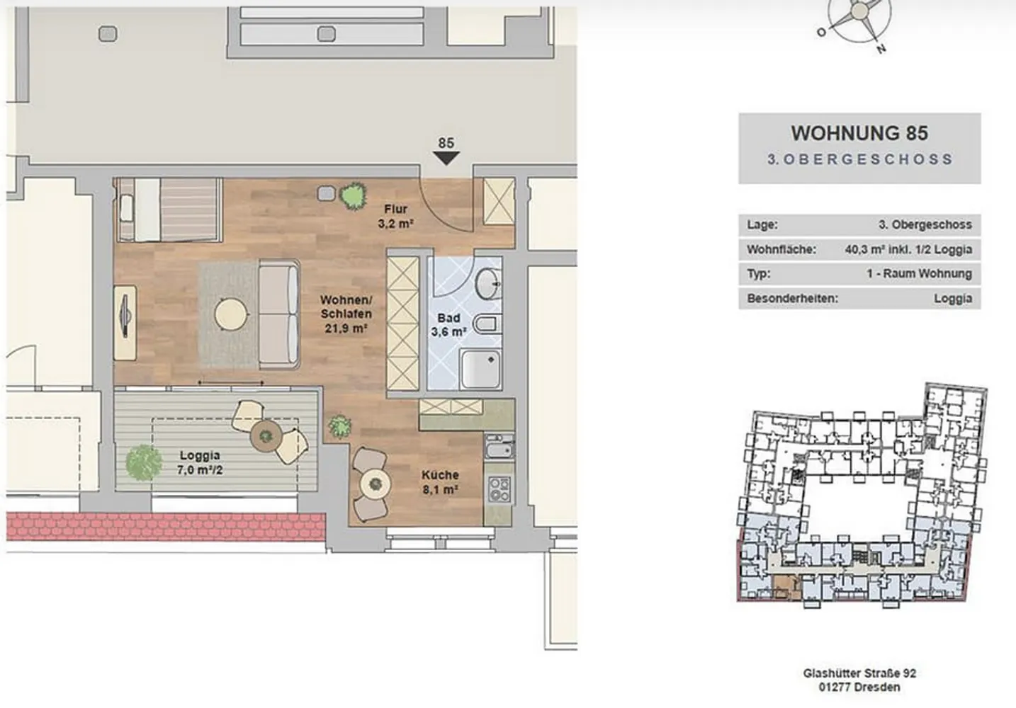 1 Zimmer Wohnung mit 40 m² in Dresden – Bild 4