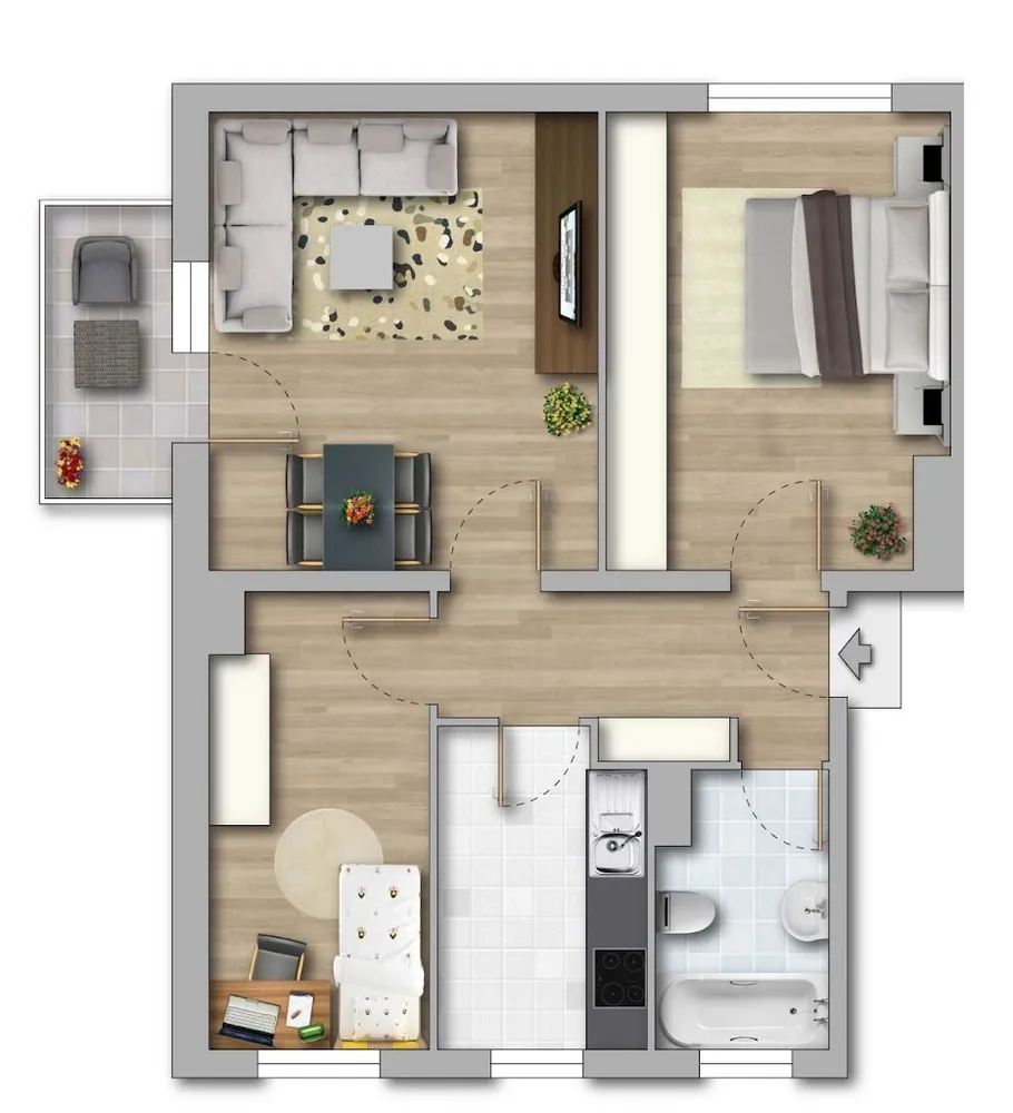3 Zimmer Wohnung mit 58 m² in Merseburg – Bild 6